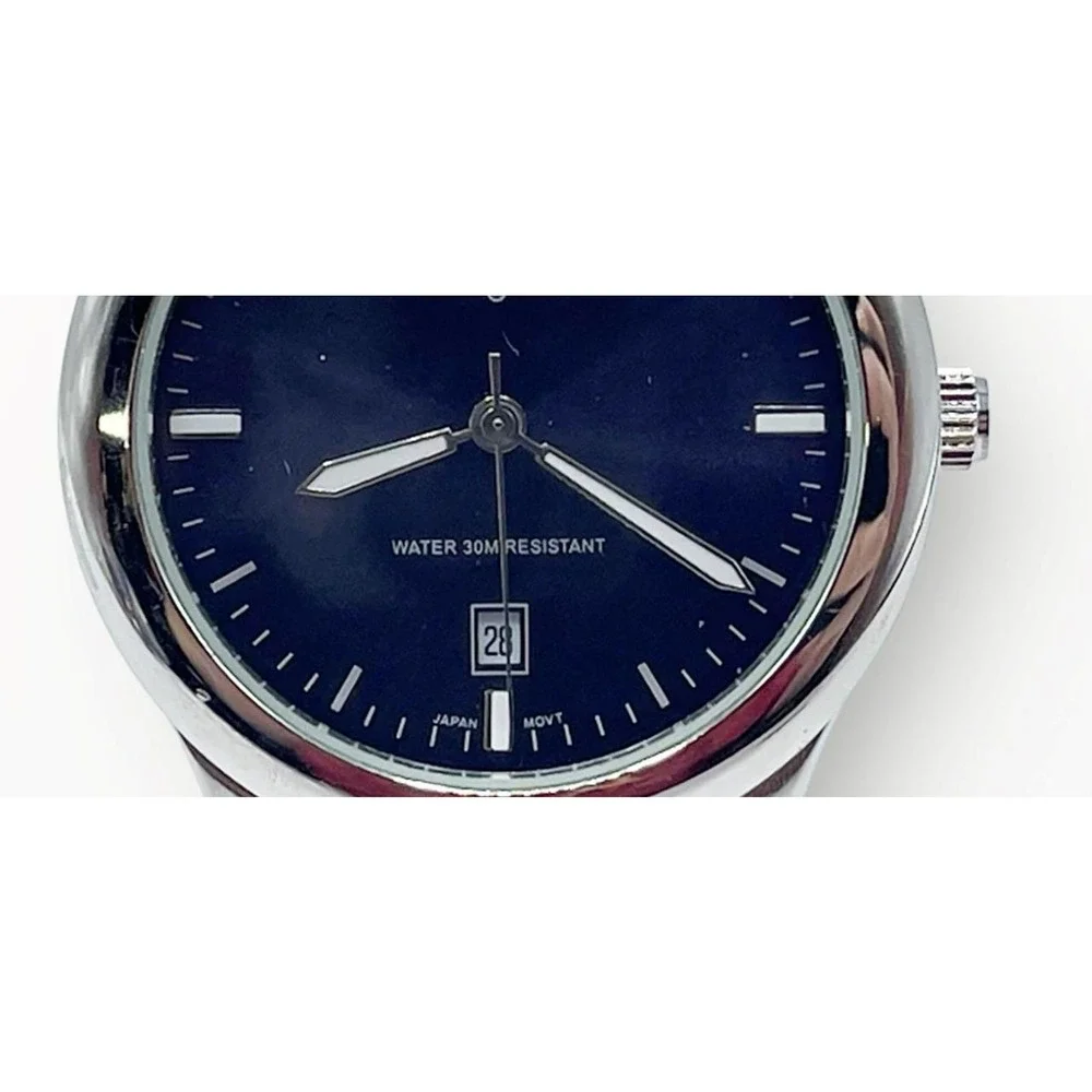 Mossimo Navy Face Analog Quartz Mens Watch 30m WR New Battery